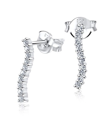CZ Silver Stud Earrings STS-2116